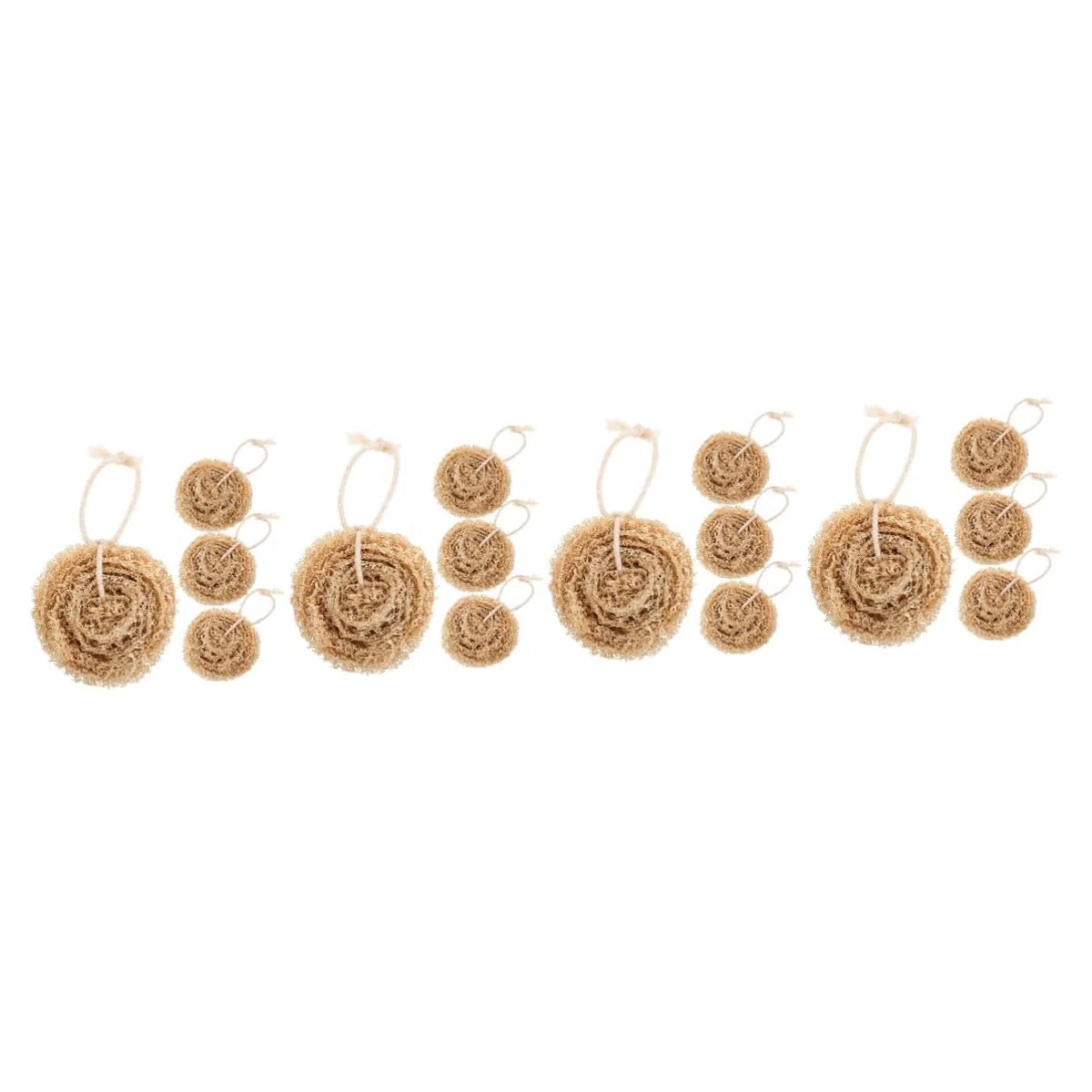 Baluue 16piezas Esponjas De Loofah Natural para Lavado De Platos para Limpieza De Cocina Eco-amigables Olores Suaves y Efectivas para Grasa y Suciedad