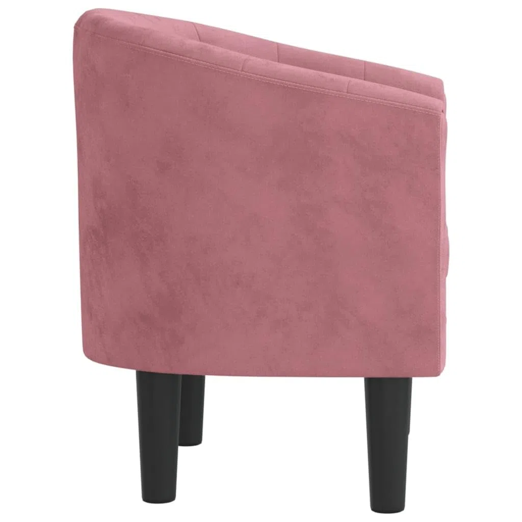 vidaXL Sillón, Silla con Respaldo Reposabrazos, Butaca de Relax Descanso TV, Asiento para Salón Oficina Dormitorio, Terciopelo Rosa