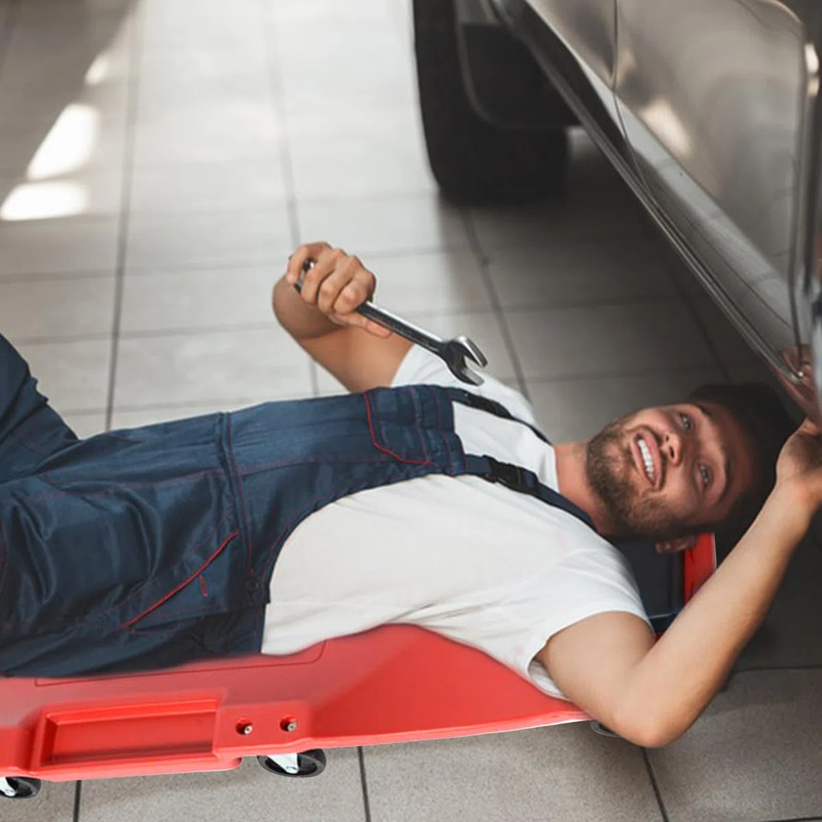 Rodillo Bajo Coche Silla Tabla Rodante Gruesa 91 Cm | Rodante Mecánico Bajo Coche Para Cambio Rotación Neumáticos cería Reparación Motor Debajo Vehículo Taller