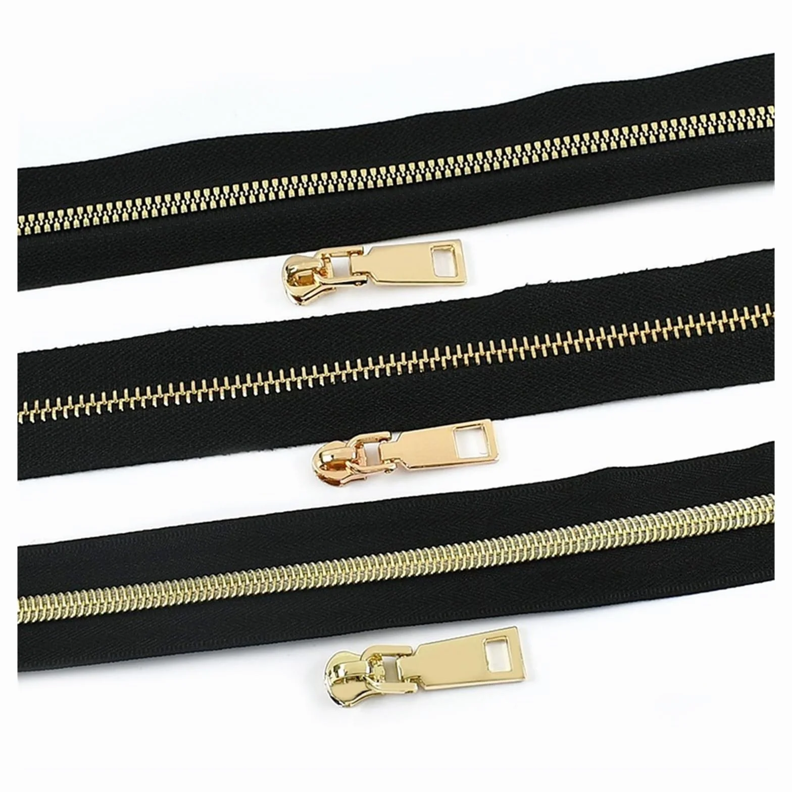 Cremalleras de Metal/Nylon/resina por metro, 2-10M, 5#, bolsa deslizante con cremallera a juego, cremalleras for ropa, accesorios costura fácil reparación(KY377G6-3GunBlack,10Meters10PcsSlider)