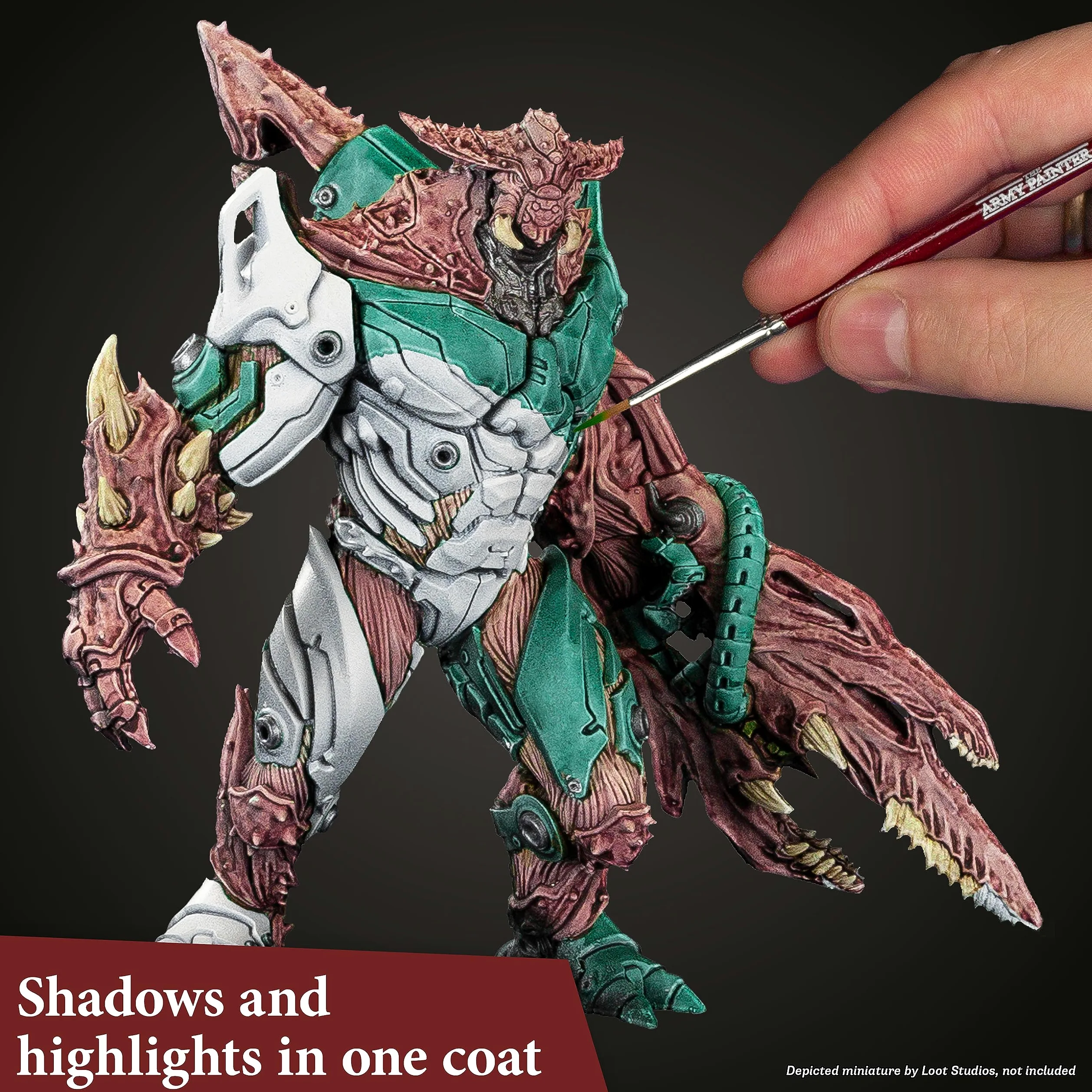 The Army Painter Speedpaint 2.0 Wargamers Mega Set, 60 cuentagotas de 18 ml, pintura de contraste no tóxica con bolas mezcladoras, incluye un pincel ergonómico para pintor