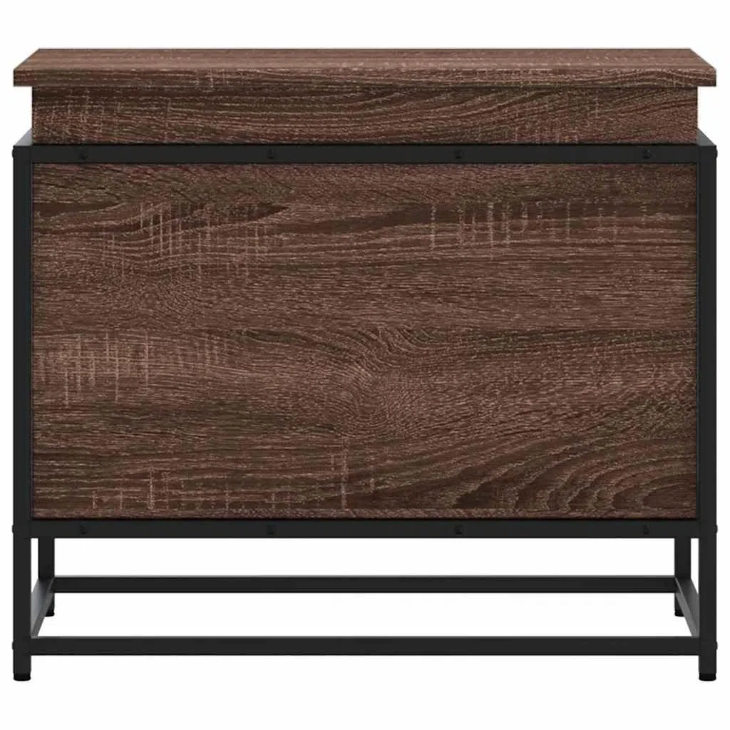 vidaXL Caja de almacenaje con Tapa Madera marrón Roble 60x40x51,5 cm, Caja de Mantas, baúl de almacenaje, Caja de almacenaje de Juguetes