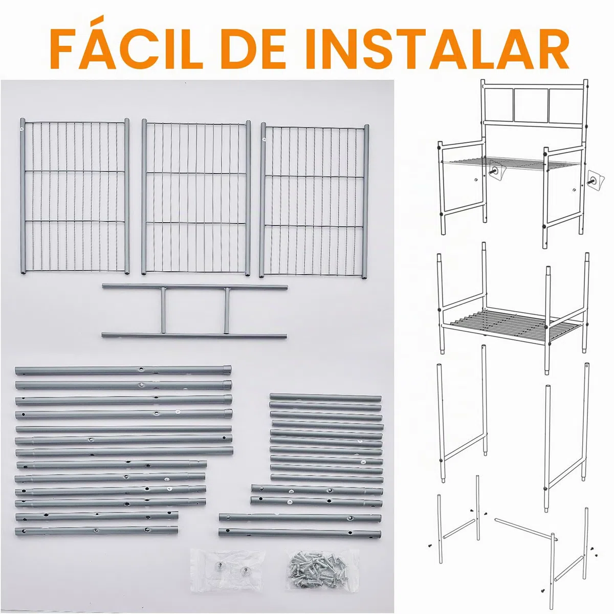 Estanteria Baño Encima WC, Mueble Sobre Inodoro de 3 Niveles, Estanteria Sobre Inodoro Independiente de Metal, Organizador de Baño Ahorra Espacio, Fácil de Montar para Baño, Lavandería, Gris