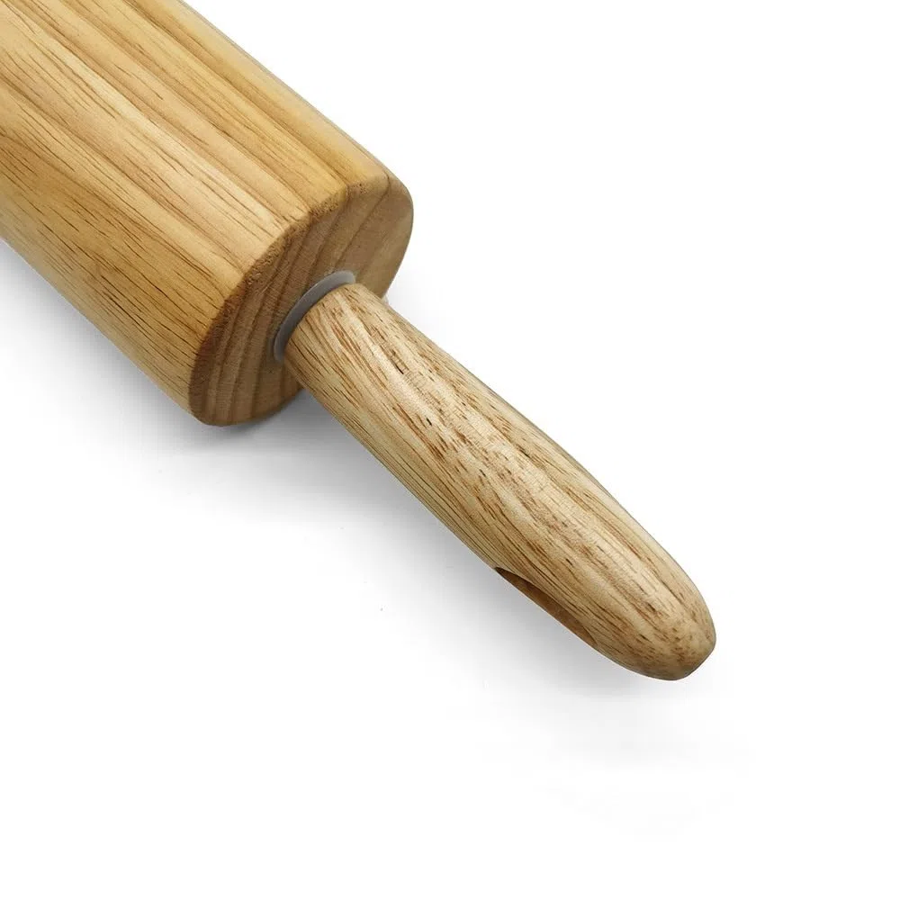Rodillo de madera para hornear, diseño antiadherente, ideal para pizza, pastelería, masa y galletas, herramienta de cocina esencial para panaderos