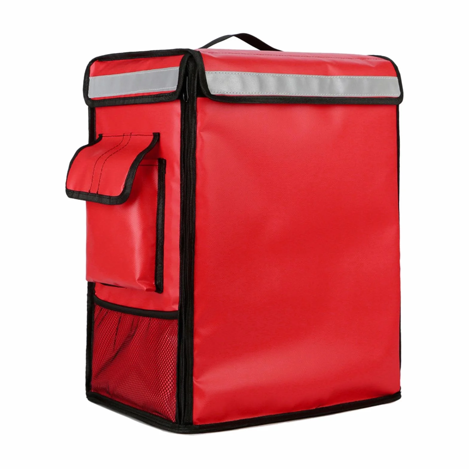 Mochila Isotérmica para Reparto de Comida, Bolsa de Catering, Bolsa Térmica para Alimentos Fríos Y Calientes para Reparto en Coche, Camping Y, Rojo, Individual