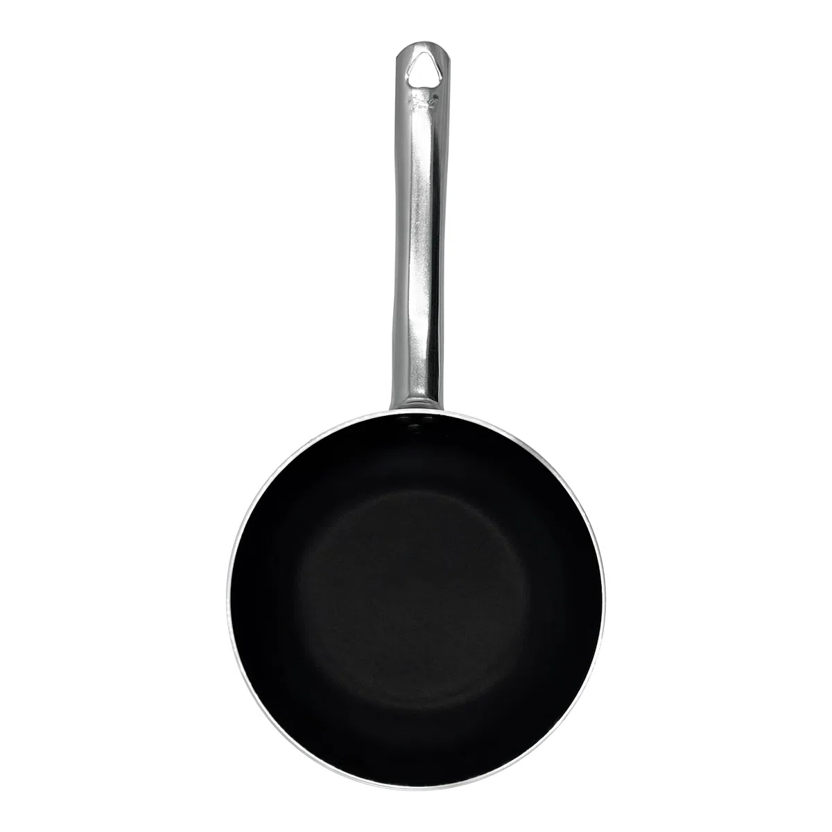 Pentole Agnelli ALSA111BS28 Platino alto avellanado de platino para saltar, con mango tubular de acero inoxidable, 28 cm, plata