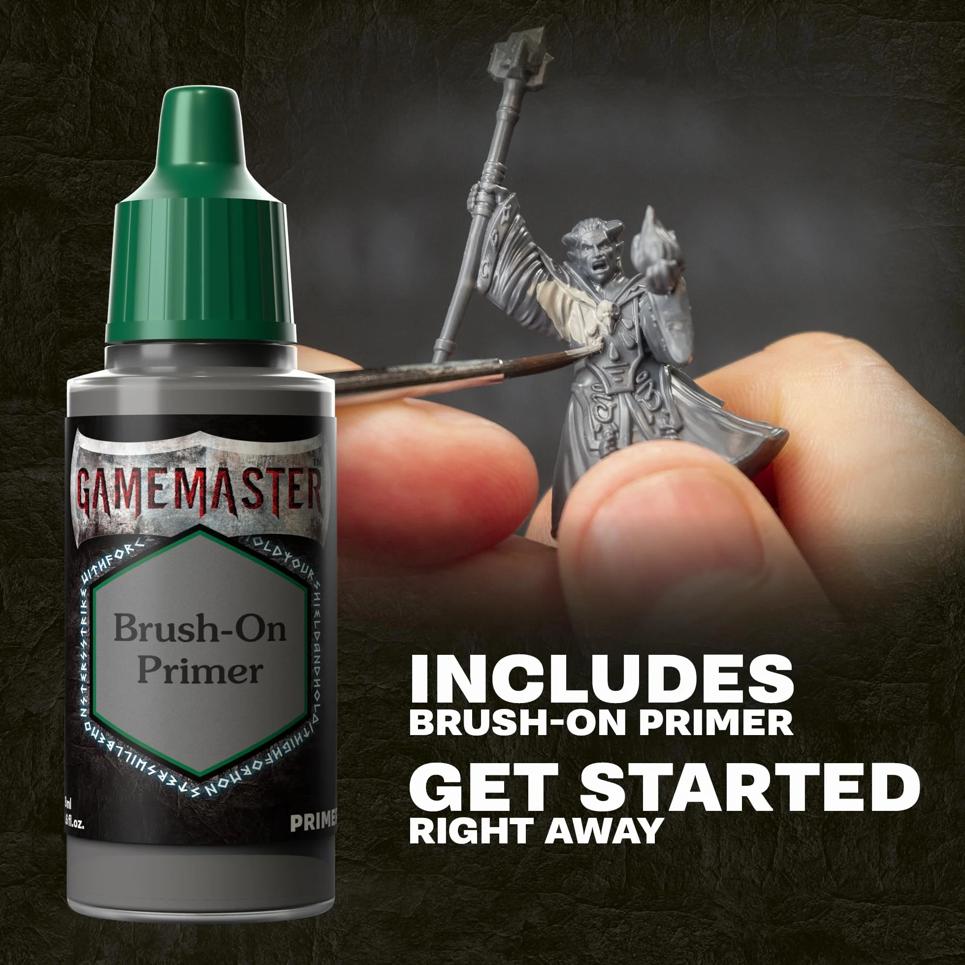 The Army Painter, GameMaster Adventure Starter Paint Set, 15 x 18 ml Pinturas Acrilicas incl. 1 Imprimación, 5 Miniatures y 1 Pincel - Pintura Miniatura para D&D & Warhammer Figuras