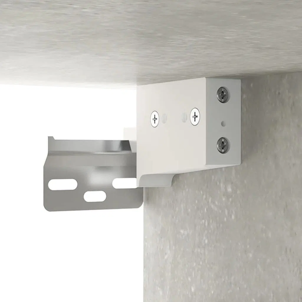 vidaXL Conjunto de Muebles de Baño 3 Piezas Espejo Lavabo Armario Mobiliario Almacenamiento Inferior Aseo Pared Cajones Estantes Gris Hormigón
