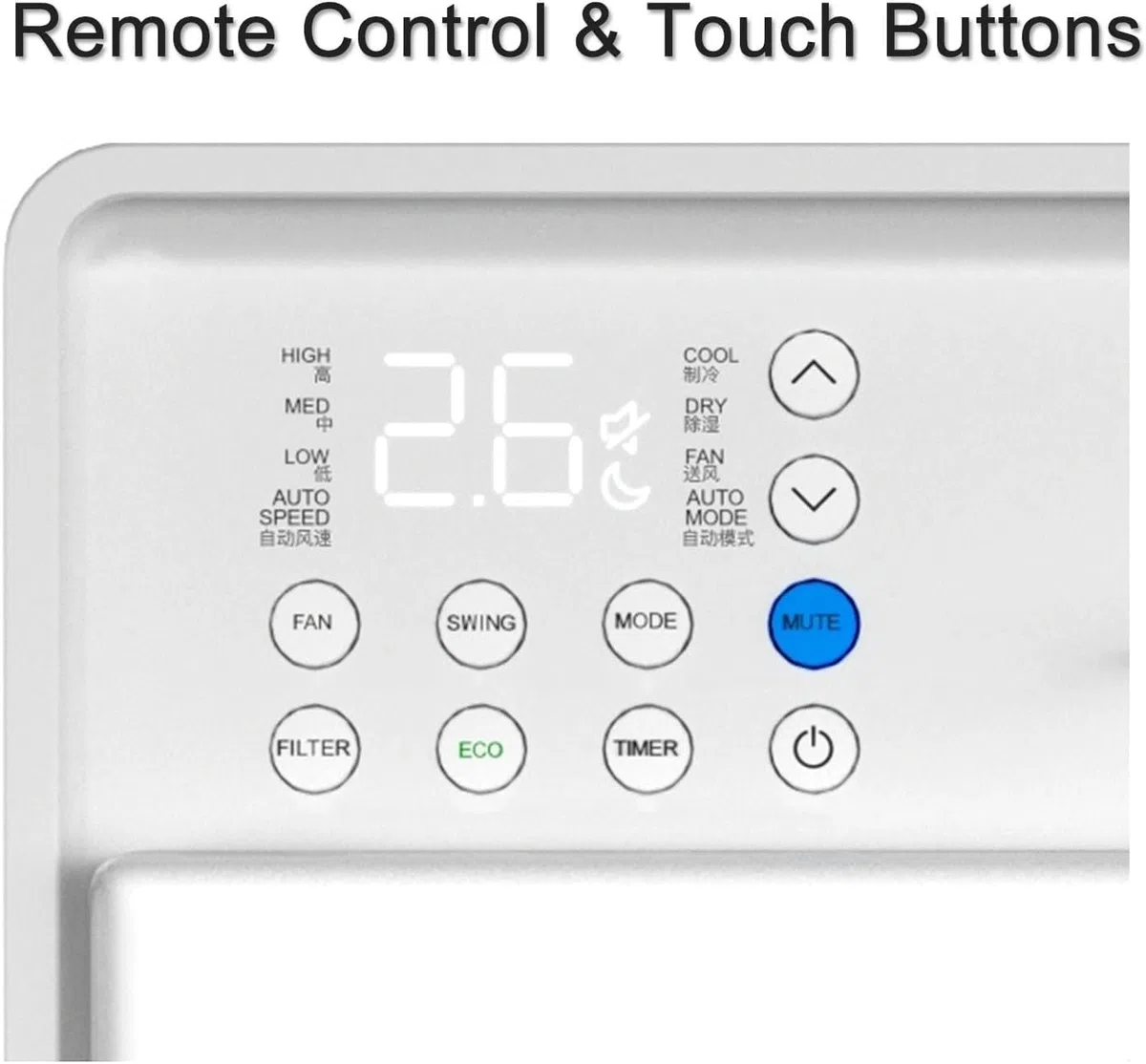 Aire Acondicionado De Ventana Inverter De Bajo Consumo, Unidad De 9000 Btu con Control Remoto Y Termostato, Enfría 20 M², Temporizador De 24 Horas para Dormitorio Y Sala De 9000BTU/2680W