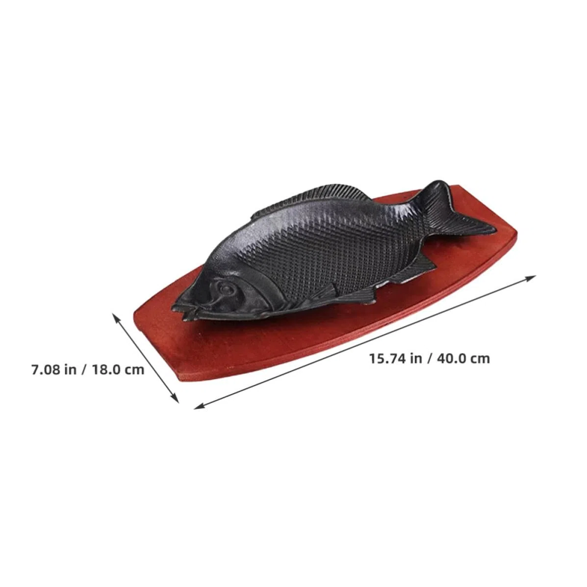 Genérico Plato para Almacenar Alimentos con Forma de Pescado de Hierro, Resistente al Calor y Fácil de Limpiar, Adecuado para Fiestas y Reuniones