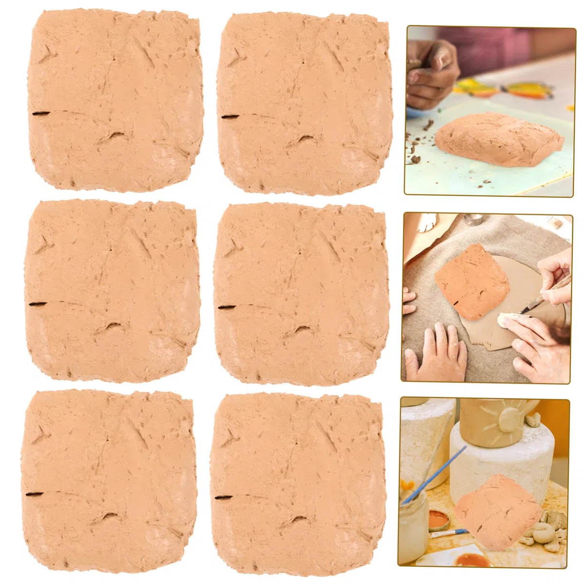 SHINEOFI 6piezas Arcilla Para Modelar Arcilla Secado Al Aire Herramientas De Manualidades Para Adultos Brillantes y Textura Fina Para Crear Estatuillas y Accesorios