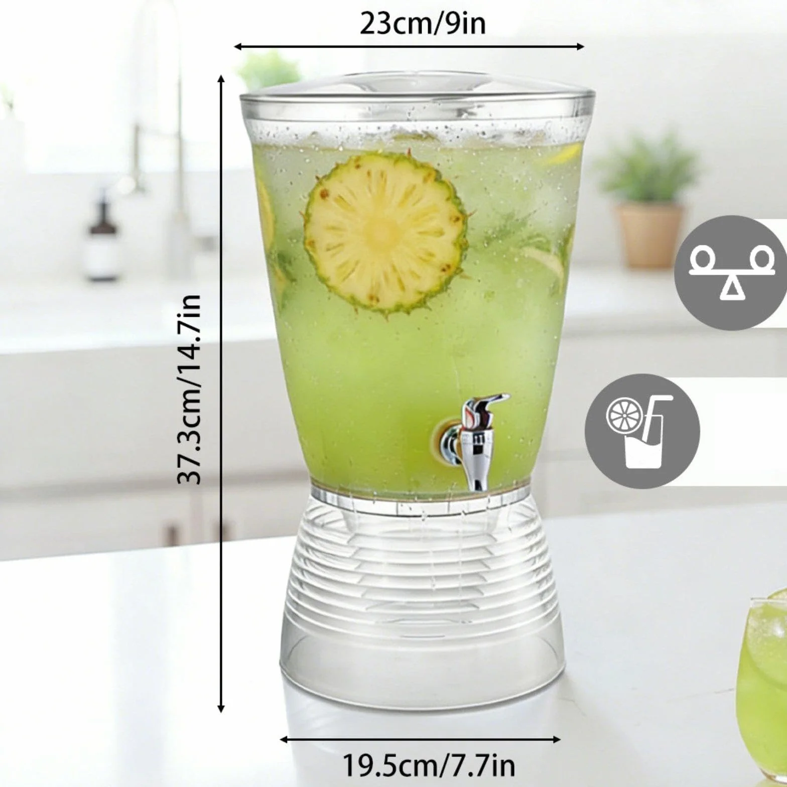 Baoblaze Dispensador Bebidas con Grifo 6 litros. Dispensador Jugo para restaurantes, Fiestas, Entretenimiento, barbacoas y hoteles.
