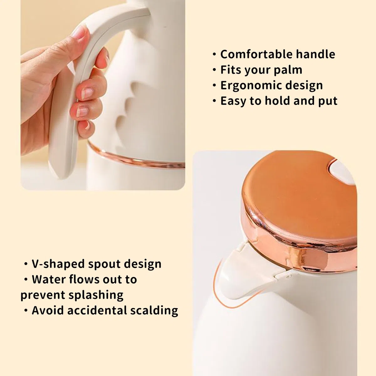 Jarra de café de 1300 ml/1600 ml/1900 ml, doble pared aislada al vacío, jarra de café térmica, jarra de café térmica, para restaurantes comerciales, servicio de alimentos, olla de plástico sin BPA