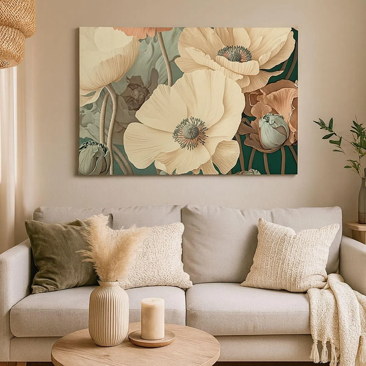 Cuadros Decoracion Salon Flores Plantas Pastel Lienzos decorativos 120x80cm Cuadro Sobre Lienzo Moderno Dormitorio Cocina Cuadros Pared Imágenes Wall Art Prints Decor Canvas Grande XXL AA120x80-5925