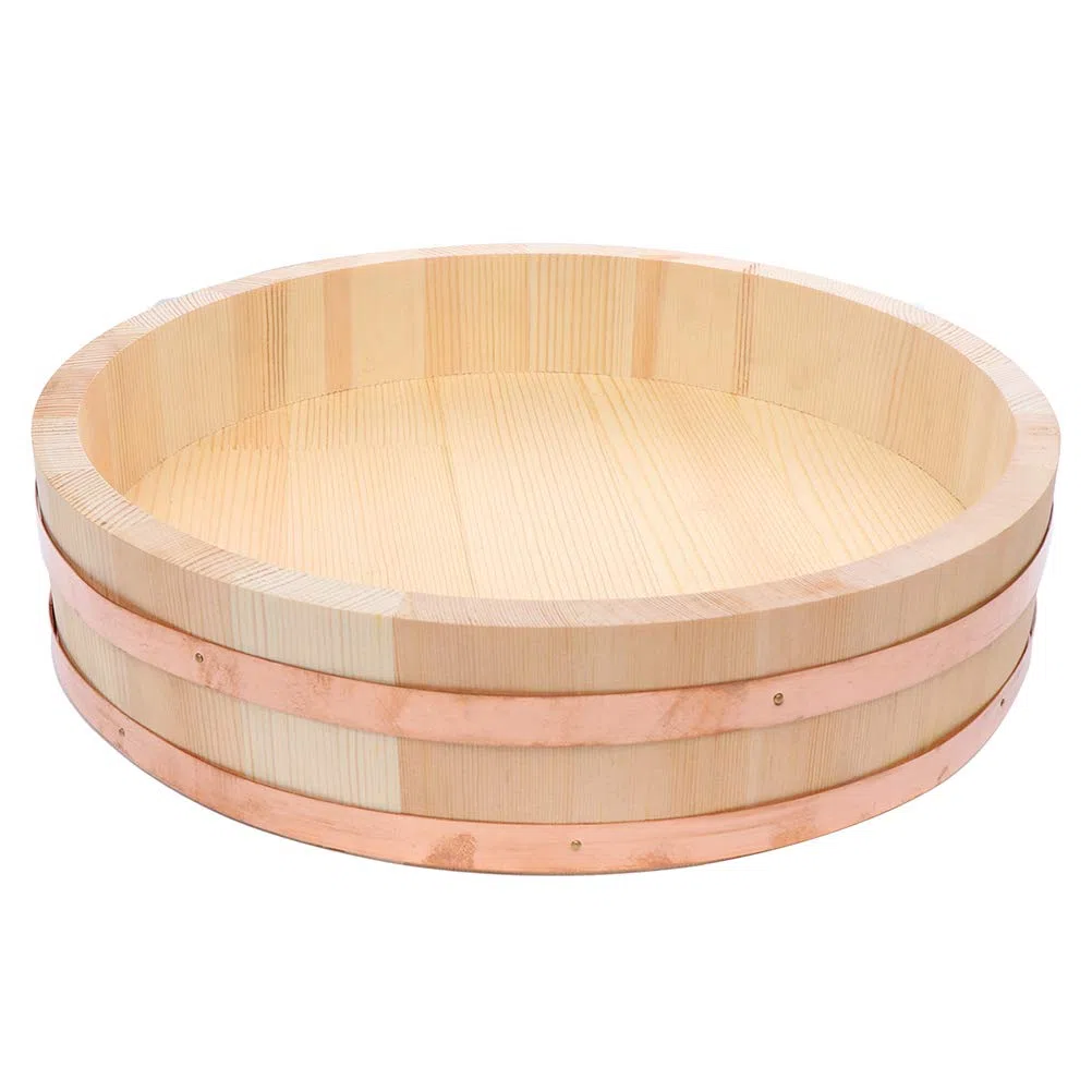 GALPADA Cuenco de Madera Función de Enfriamiento Color Aleatorio para Mezclar Arroz y Sushi Utensilio Tradicional para Preparar Sushi Adecuado para Restaurantes y