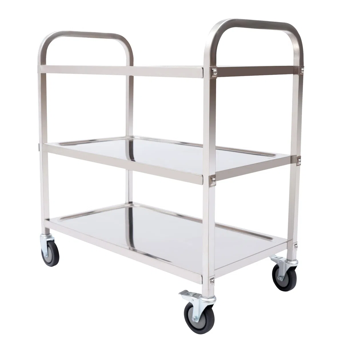 Carrito de servicio de acero inoxidable para cocina, carrito de cocina, carrito de cocina, carrito de transporte, carrito de transporte, carrito auxiliar, para restaurante y cocina