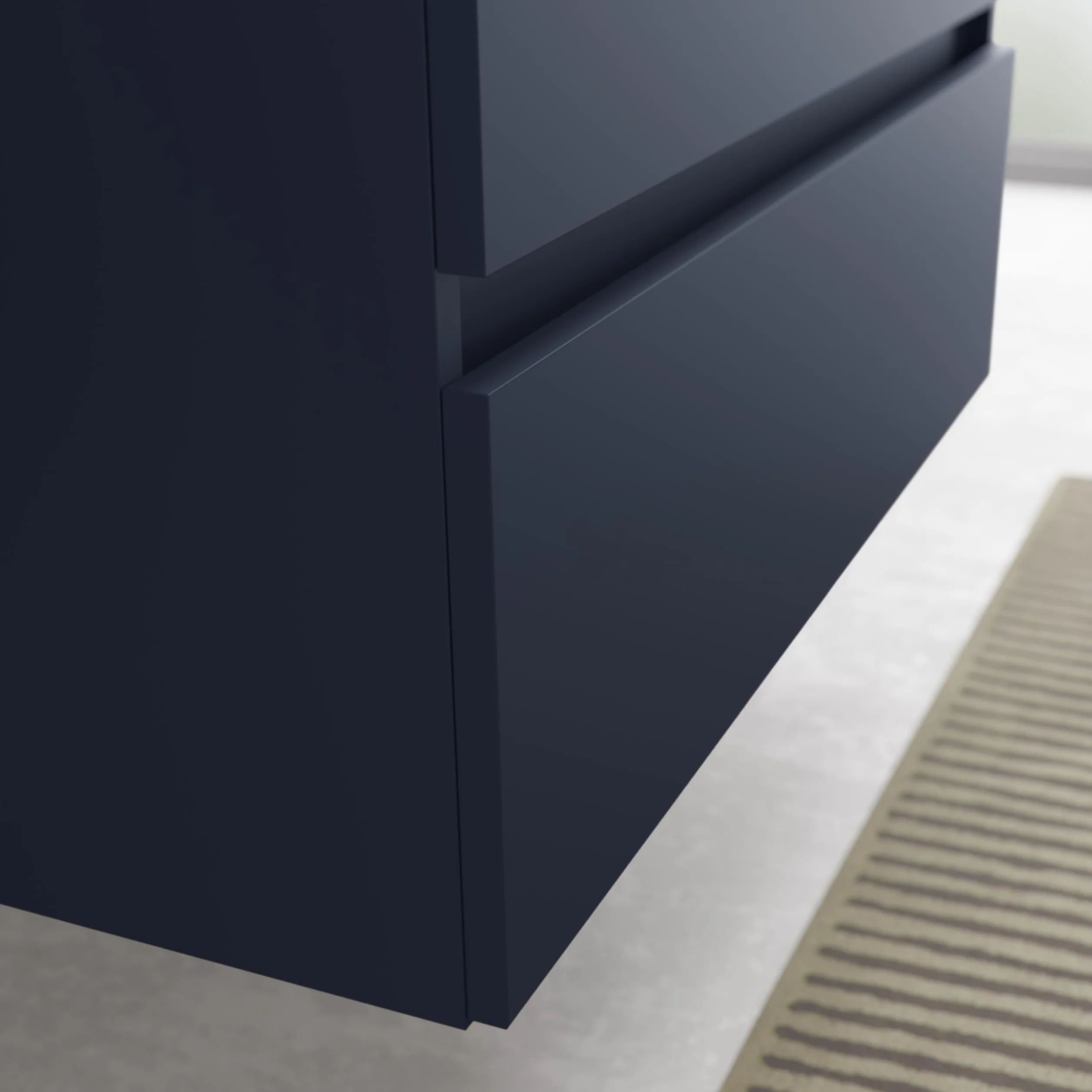 Salgar Mueble de baño Bequia 80cm + Lavabo cerámica | Azul Mate|80x45x56