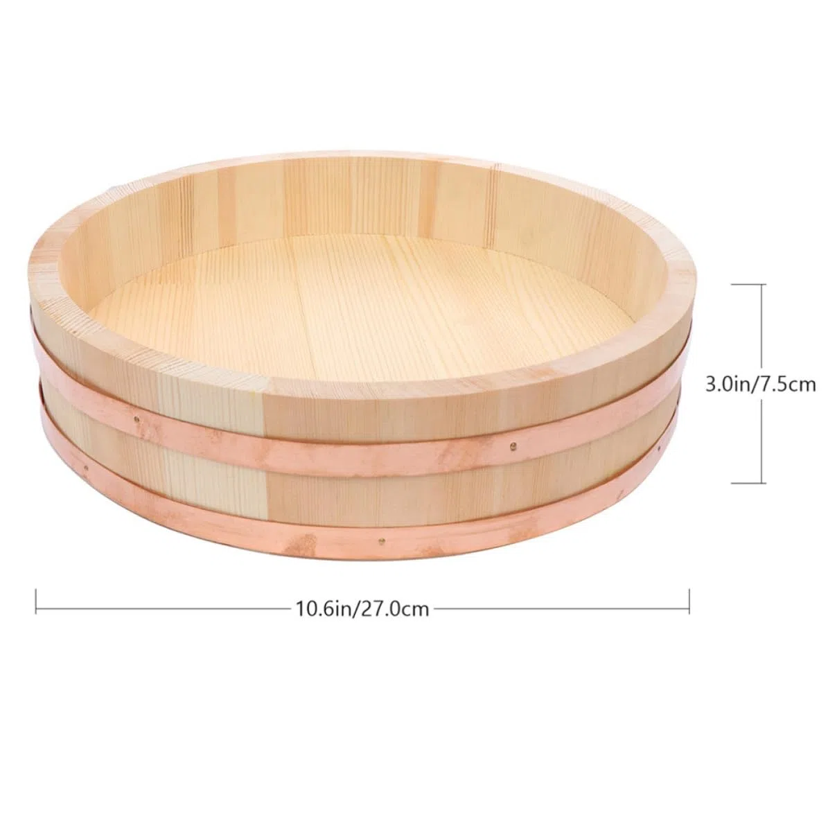 GALPADA Cuenco de Madera Función de Enfriamiento Color Aleatorio para Mezclar Arroz y Sushi Utensilio Tradicional para Preparar Sushi Adecuado para Restaurantes y