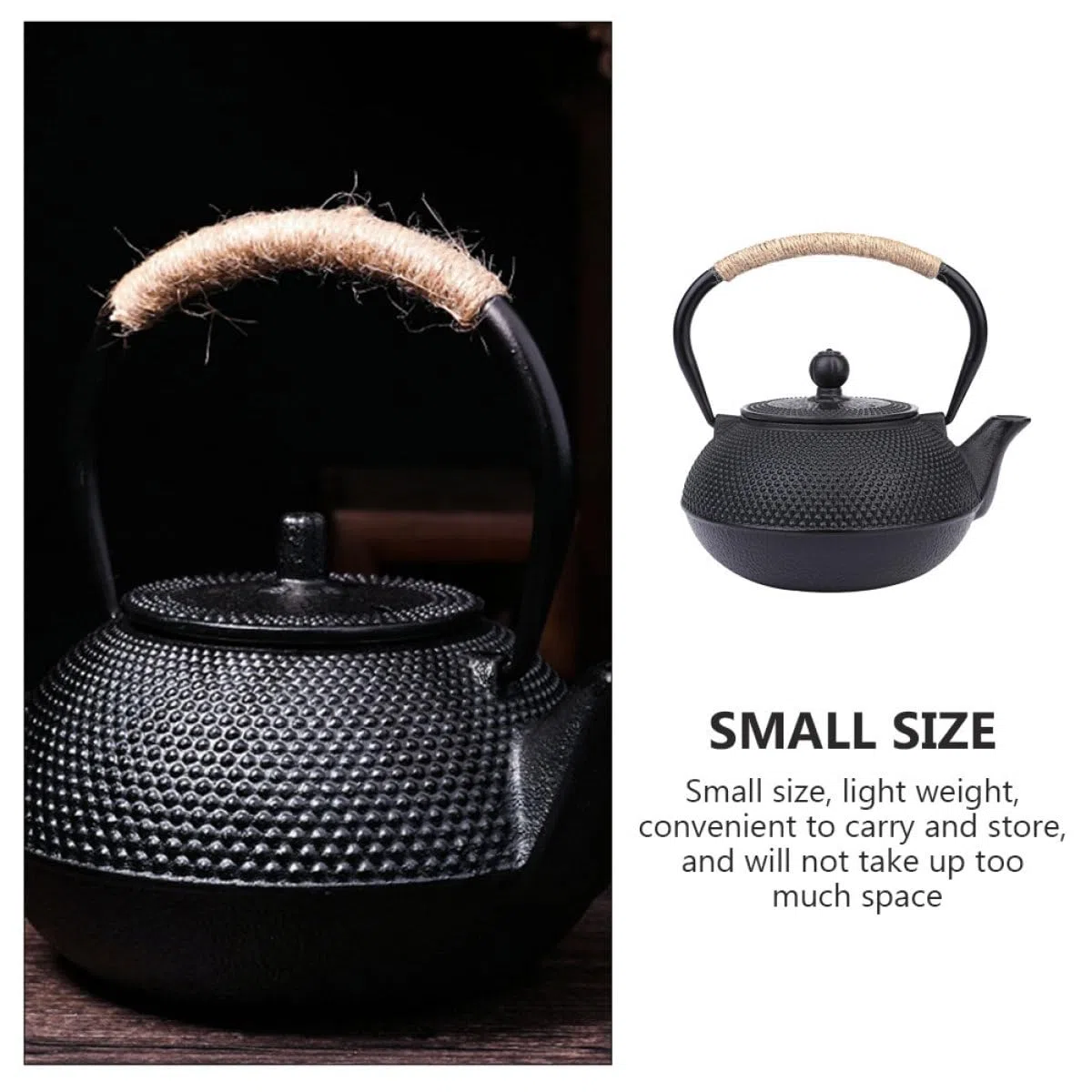 SUPVOX Tetera de Hierro Fundido 900 Ml Infusor y Asa Segura Tetera Japonesa Estilo Tetsubin para Hogar y Oficina Vajilla de Hierro para Té Práctica para Infusión