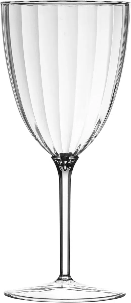 Decor Decorline - 96 copas de vino de plástico de alta calidad, transparentes, reutilizables, para bodas y fiestas, 200 ml, reutilizables