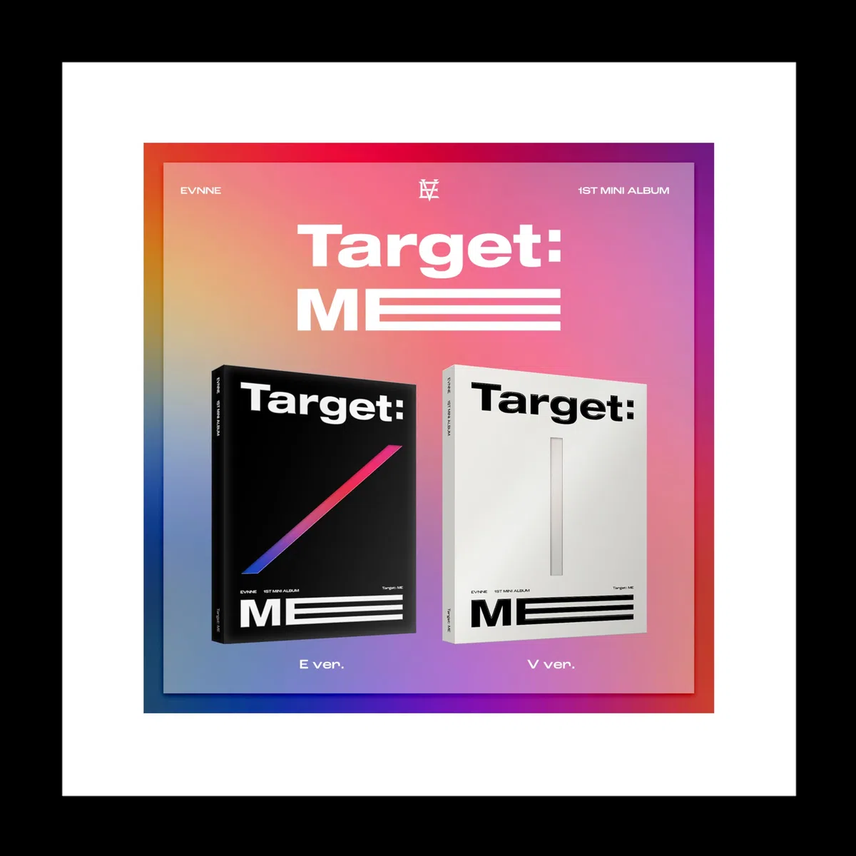 EVNNE Target: ME 1er mini álbum CD + libro de fotos + póster plegable en paquete + tarjeta fotográfica + seguimiento sellado Boys Planet (set completo de 9 versiones (E+V + Digipack 7 version))