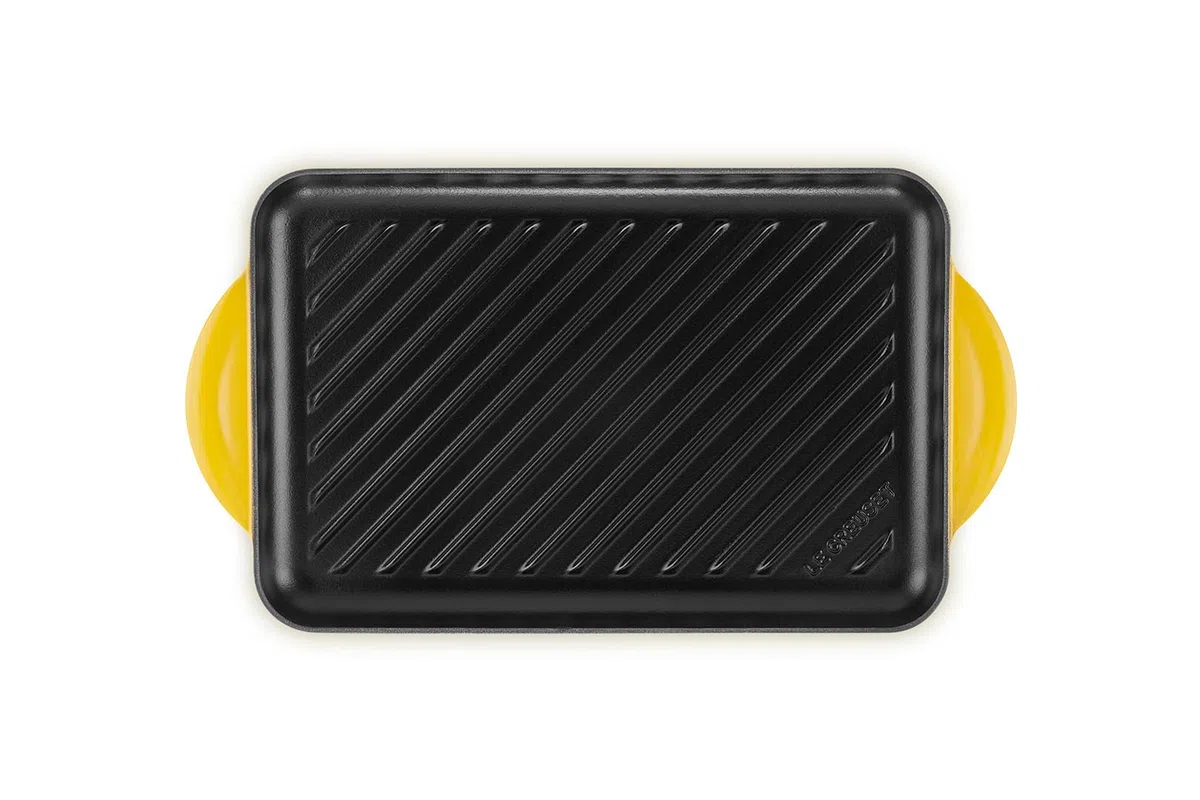 LE CREUSET Parrilla rectangular grill de hierro fundido, 32 cm, Nectar, 20202326720460